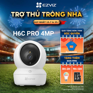 [Nhập ELEZ15] Camera WI-FI EZVIZ H6c Pro 2K+ Quay Quét 360 Độ, Chạm để gọi điện, Đàm thoại 2 chiều, Tự động xoay