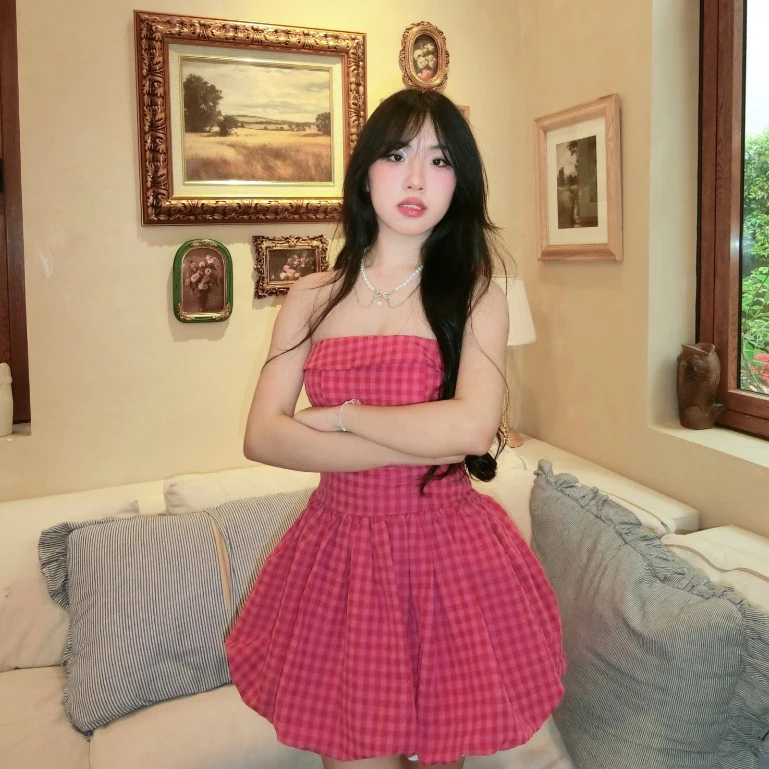 [CÓ BIGSIZE] Đầm cúp ngực, Váy quây kẻ caro Hàng Loại 1- Có Mút Ngực thiết kế tùng xoè cách điệu phù hợp cho nàng