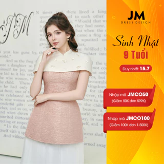 Áo thiết kế JM Dress Design cổ tàu cách điệu vai 2M26.2311WF