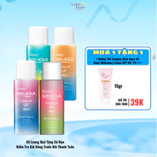 [TẶNG 1 LOTION 15G] Sữa Chống Nắng Nâng Tone Hiệu Chỉnh Sắc Da Cho Da Dầu Sunplay Skin Aqua Tone Up UV Milk SP