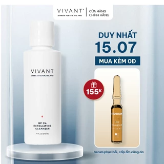 SỮA RỬA MẶT VIVANT BP 3% EXFOLIATING CLEANSER GIẢM MỤN CHUYÊN SÂU 115ml