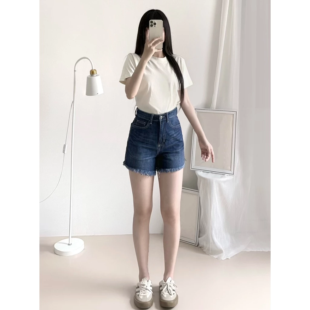 Quần Short Jeans REDE Nữ Form Lưng Cao, Chất Cotton Jeans, Đa Dạng Nhiều Màu