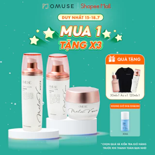 Combo 3 sản phẩm dưỡng da mờ nám và tàn nhang cơ bản OMUSE MelaV White