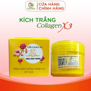 Kích trắng Collagen X3, làm trắng da, tái tạo da, mờ thâm nám, chống lão hóa, chống nhăn da, đông anh 30g