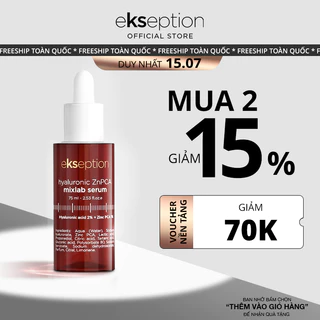 Serum kẽm Ekseption Hyaluronic ZnPCA, HA + 1% ZnPCA giảm mụn, kiềm dầu 75ml