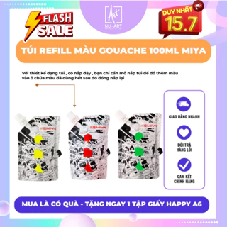 Màu Gouache Luyện Thi Miya Dạng Túi Refill 100ml