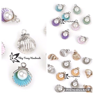 Charm trai ngậm ngọc trang trí vòng tay, trang sức handmade