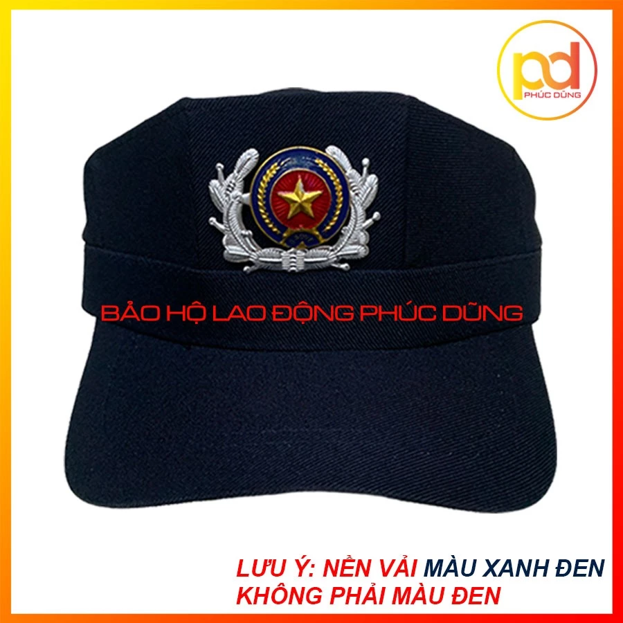Nón đồng phục bảo vệ lưỡi trai xanh đen đi kèm sao theo thông tư cũ chuyên nghiệp giá rẻ đẹp