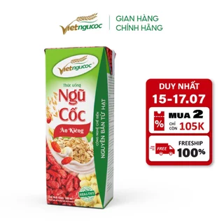 Combo 2 Lốc Sữa Ngũ Cốc Ăn Kiêng VIỆT NGŨ CỐC Uống Liền Thích Hợp Cho Người Ăn Kiêng Eat Clean 180ml/Hộp