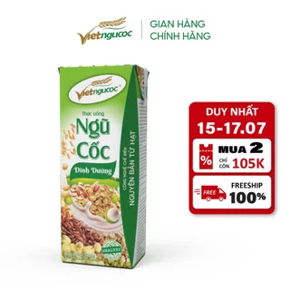 Combo 2 Lốc Sữa Ngũ Cốc Dinh Dưỡng VIỆT NGŨ CỐC Uống Liền Bổ Sung Năng Lượng Chất Dinh Dưỡng Cho Cơ Thể 180ml/ Hộp