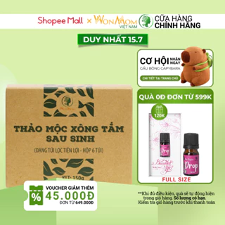 Thảo mộc xông tắm sau sinh giúp thư giãn, thải độc tố cho mẹ sau sinh từ 100% thảo dược tự nhiên WonMom