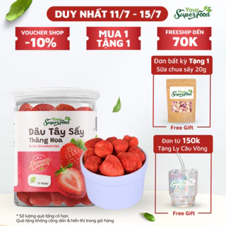 Dâu Sấy Thăng Hoa  Your Superfood Vị Chua Ngọt Tự Nhiên Healthy Snack Tốt Cho Người Ăn Kiêng, Giảm Cân Hộp 70g