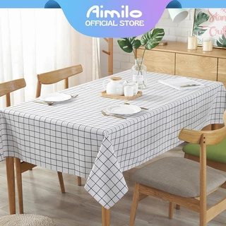 【Aimilo】Khăn trải bàn caro chất liệu PVC không thấm nước dùng làm phông nền chụp ảnh picnic dã ngoại