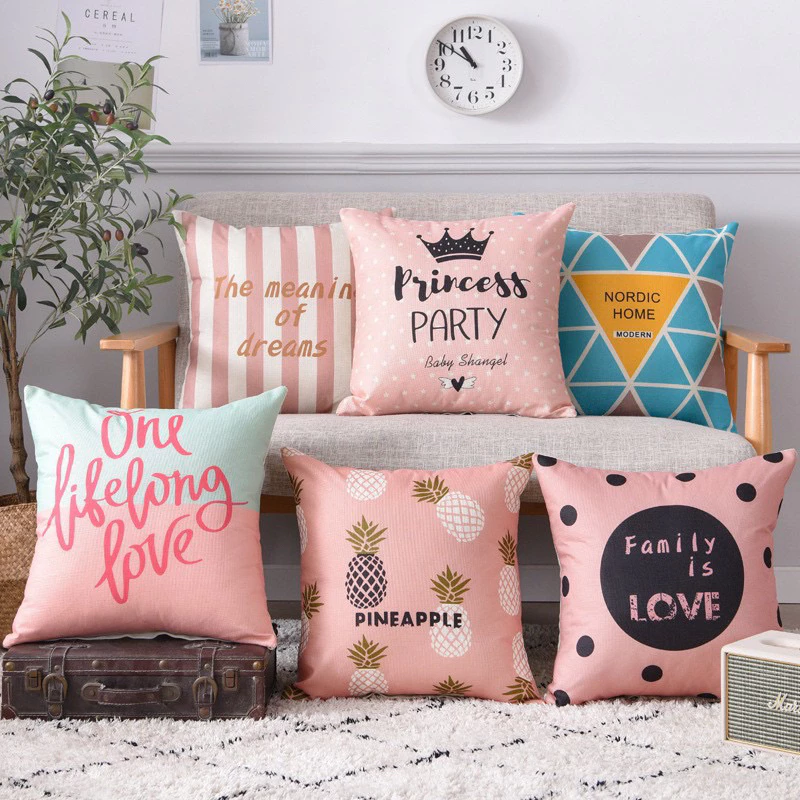 Vỏ Gối tựa vuông 45x45cm Kê lưng, tựa sofa trang trí đẹp - Kim Huệ X42