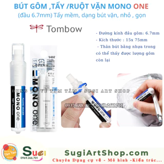 [ TÂM TÂM ] BÚT Gôm Tombow tẩy chì, Gôm TOMBOW Mono One (đầu 6.7mm)