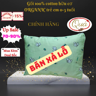 Gối cho bé sơ sinh 25x40cm cho trẻ em từ 0-3 tuổi 100%Cotton hữu cơ ORGANIC