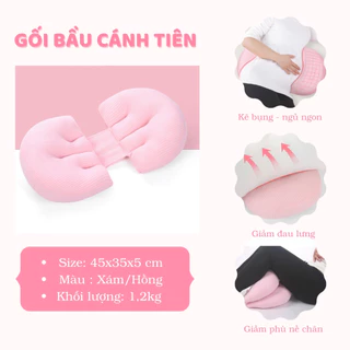 Gối bầu cánh tiên đa năng Hinata G08 - Hỗ trợ giảm đau lưng, bụng khi mang thai