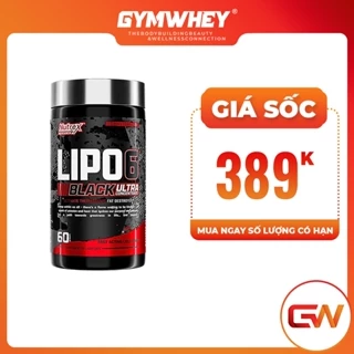 Lipo 6 Đốt M ỡ Gi ảm Cân Cực Mạnh NUTREX RESEARCH LIPO 6 BLACK ULTRA CONCENTRATE 60 Viên