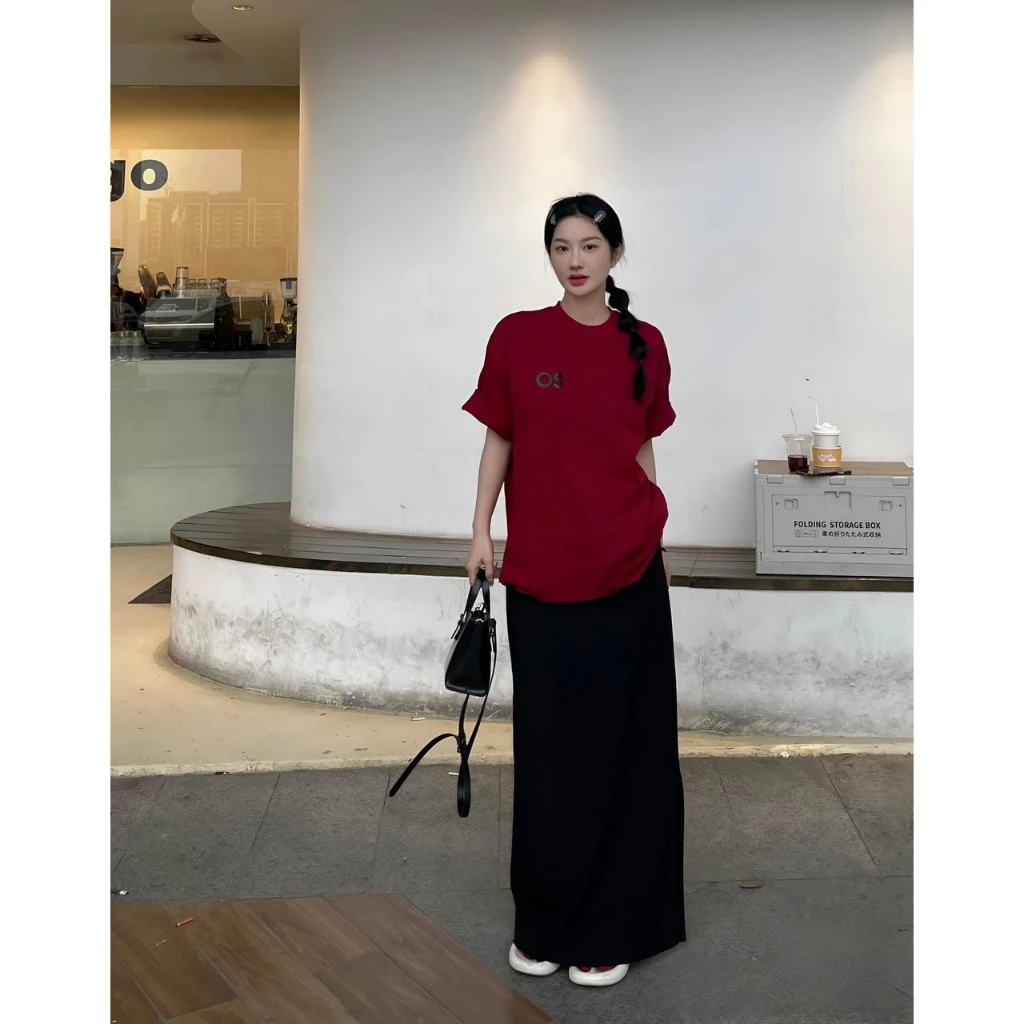CHÂN VÁY SUÔNG NỮ LINEN - XẺ SAU - CV15 | form suông đứng basic dễ phối đồ, size SML WOMEN