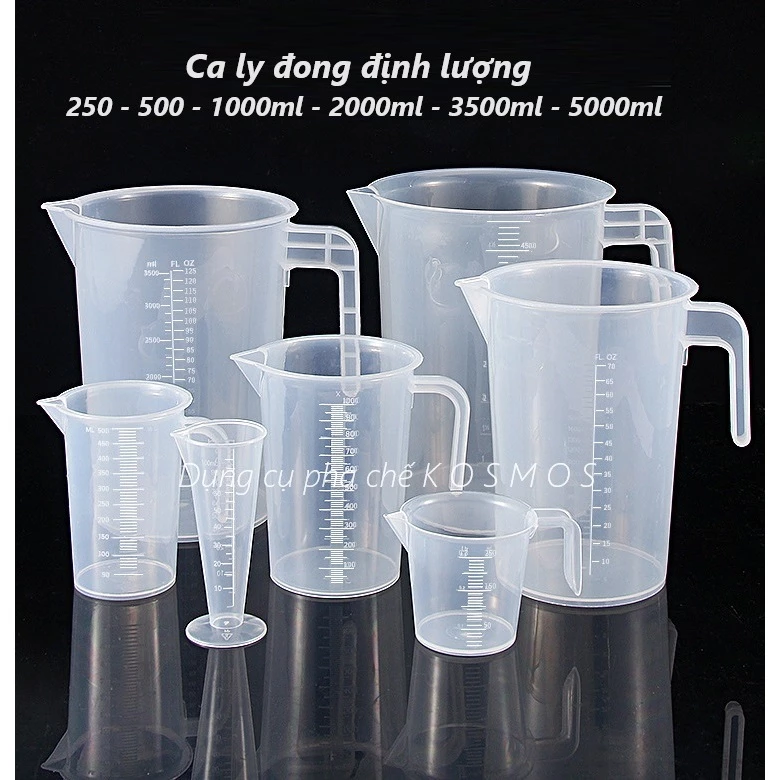 Ca Ly đong đinh lượng 250ml - 500ml - 1L - 2L - 3.5L - 5L làm bánh, pha chế (chất dày, bền, đẹp)