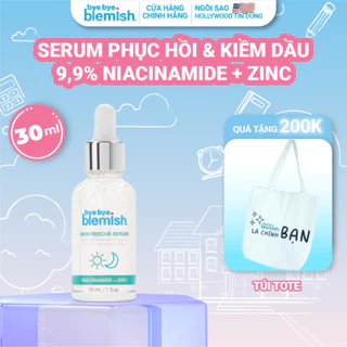 Serum 9,9 % Niacinamide Phục Hồi Da, Se Khít Lỗ Chân Lông Bye Bye Blemish Skin Rescue Serum 30ml