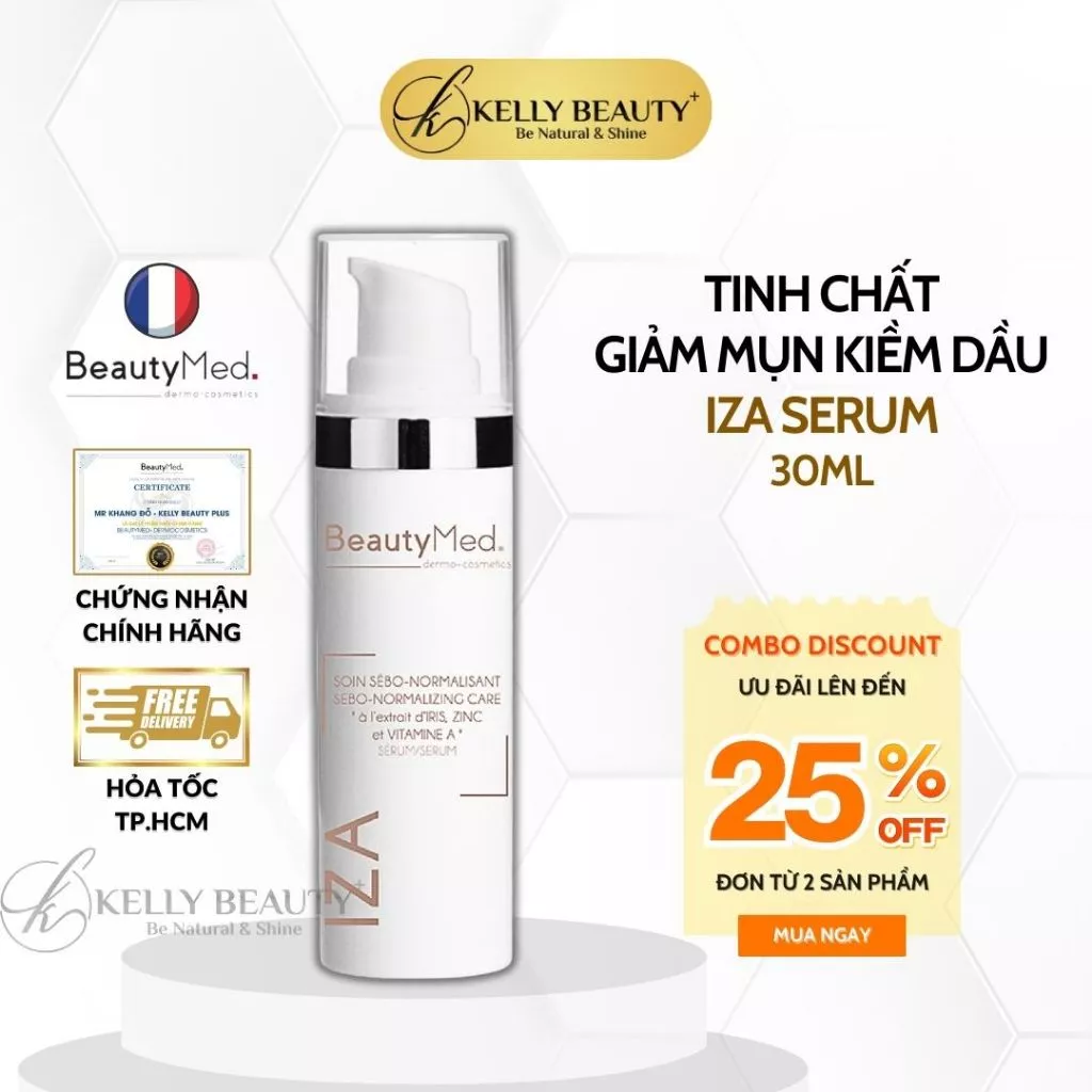 BeautyMed IZA Serum - Tinh Chất Giảm Mụn Kiềm Dầu | Kelly Beauty