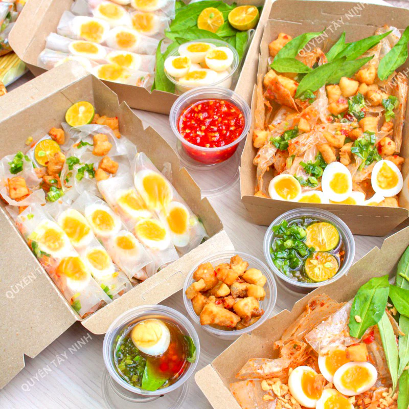 [Hoả Tốc TP.HCM 2H] Bánh Tráng Phơi Sương Trộn Mỡ Hành-Tóp Mỡ-Trứng Cút- Quyên Tây Ninh