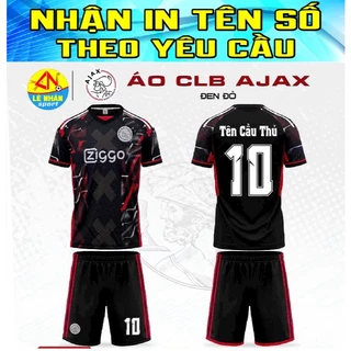 BỘ ÁO ĐÁ BÓNG AJAX ĐEN ĐỎ