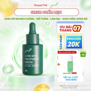 Serum giảm mụn, mờ thâm BHA 1%+AHA 2%+tràm trà, giảm sợi bã nhờn hiệu quả GUO 30ml