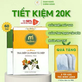 2 Hộp Trà Cà Gai Leo Xạ Đen và Trà Diếp Cá Phan Tả Diệp thương hiệu Quà 3 Miền