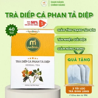 Trà Diếp Cá Phan Tả Diệp, hộp 40 túi lọc thương hiệu Quà 3 Miền