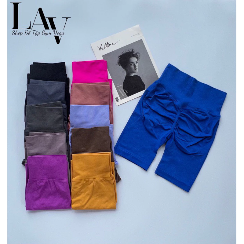 Quần short tập gym, quần ngố biker mitao chun mông nâng mông tập gym yoga, chạy bộ - LAV Activewear/DK019