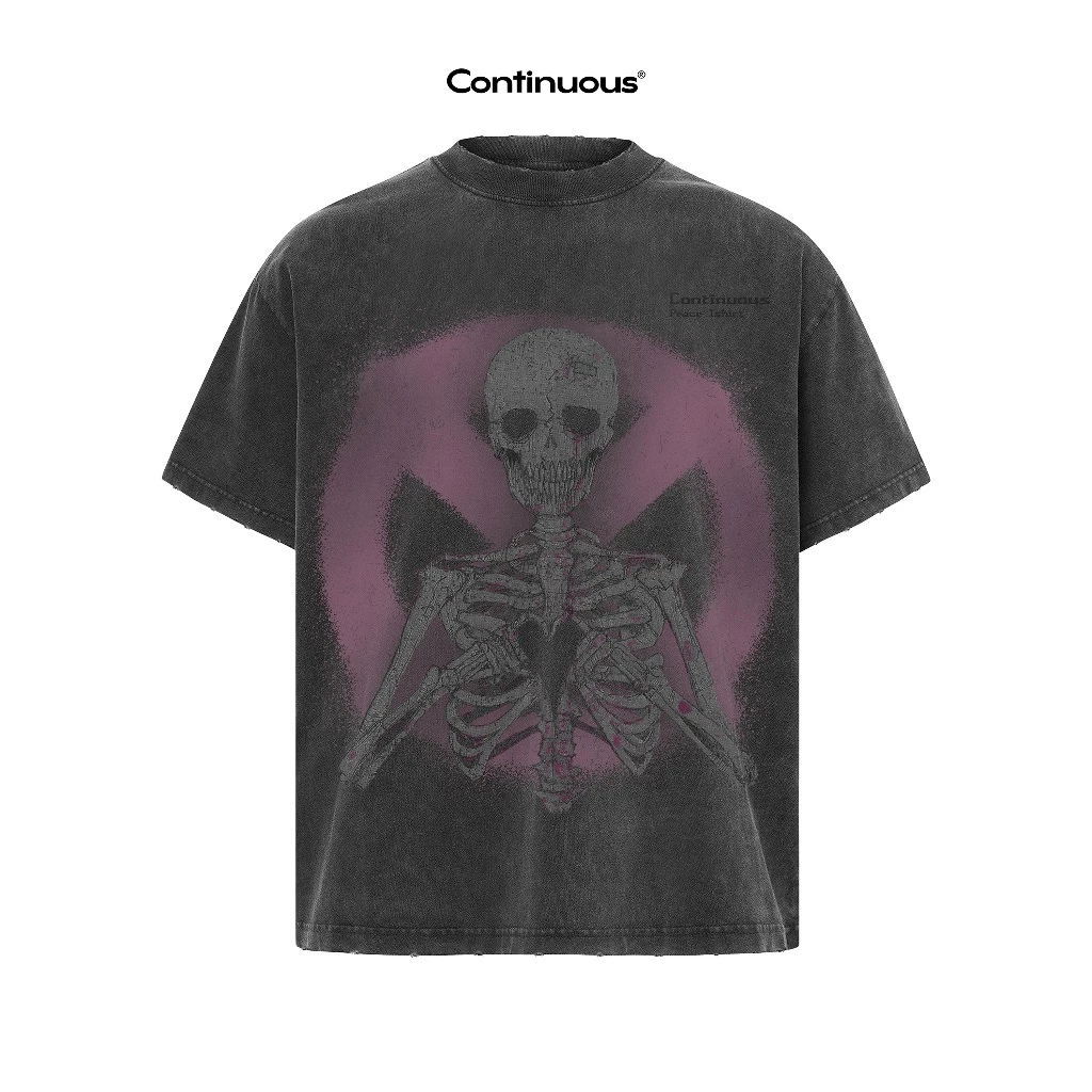 Áo thun Wash Continuous - CTNS - PEACE/ Grey wash