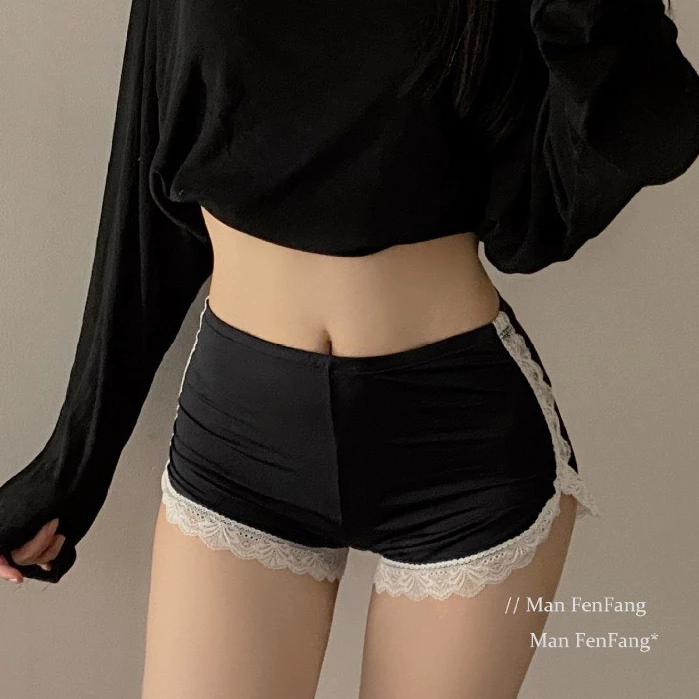 Quần Đùi Măc Váy, Quần Đùi Mặc Ngủ, Mặc ở Nhà Phối Viền Ren Mềm Mại Thoáng Mát QL30
