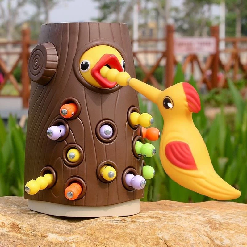 Đồ chơi giáo dục trẻ em thông minh Bộ chim ăn sâu chim gõ kiến bắt sâu cho bé phát triển trí tuệ montessori