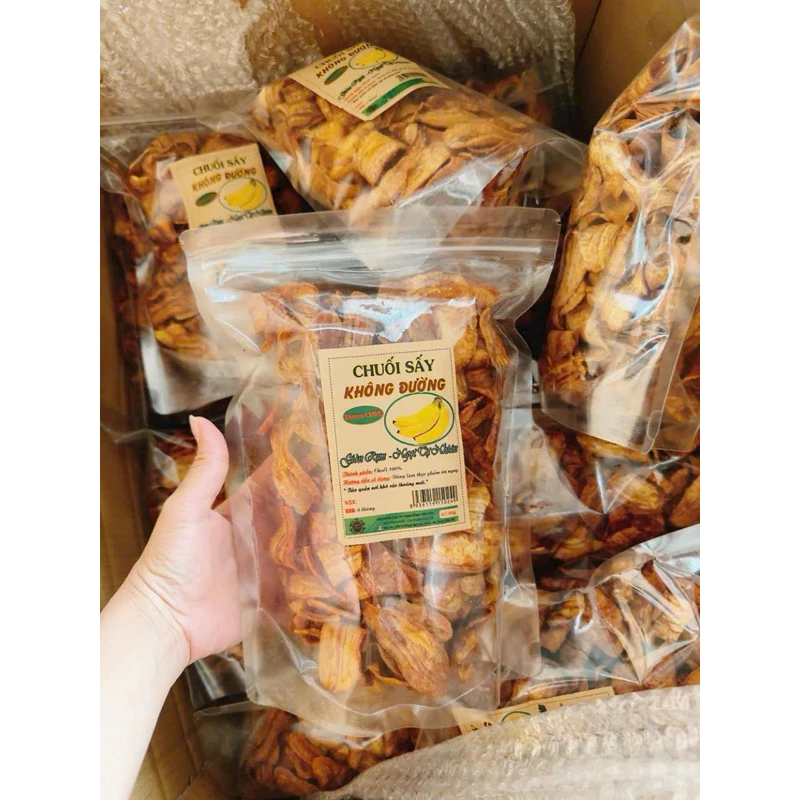 chuối sấy không đường đặc sản Gia Lai gói 500gr