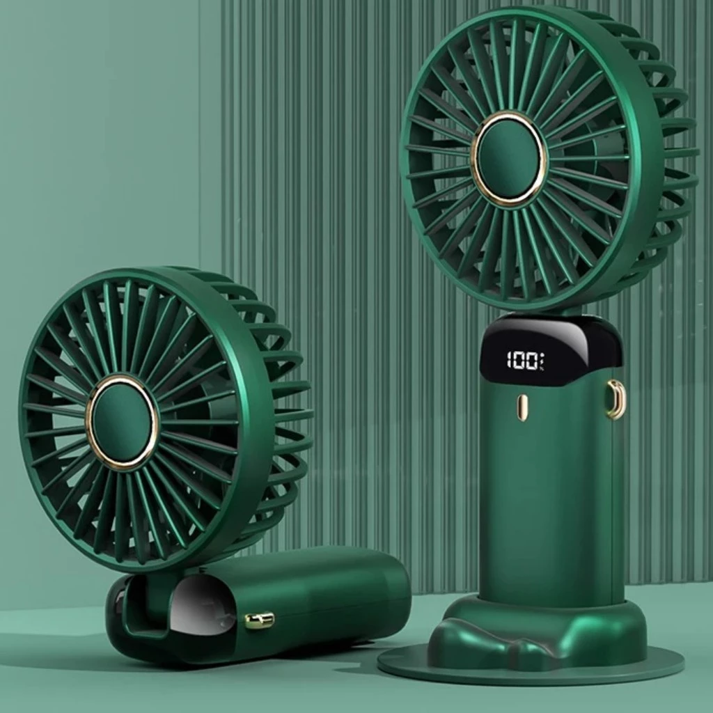Quạt cầm tay tích điện dung lượng pin khủng 10.000 mAh cao nhất trên thị trường, quạt mini 5 tốc độ gió linh hoạt