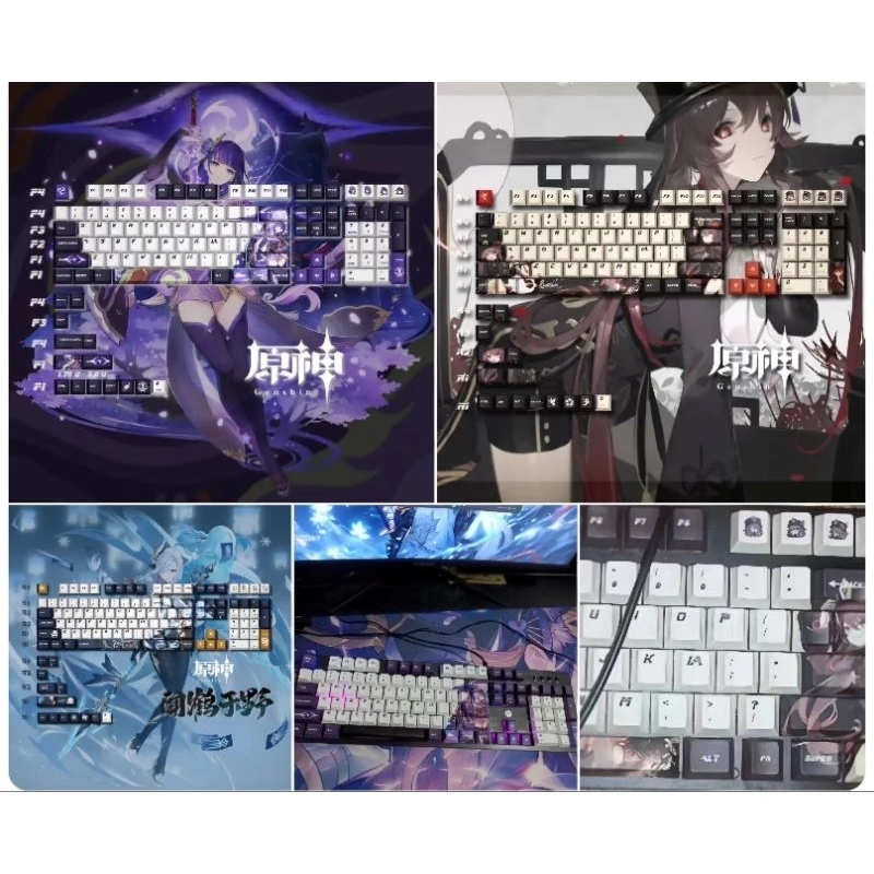 keycap Wibu Genshin Impact cherry PBT cho bàn phím
