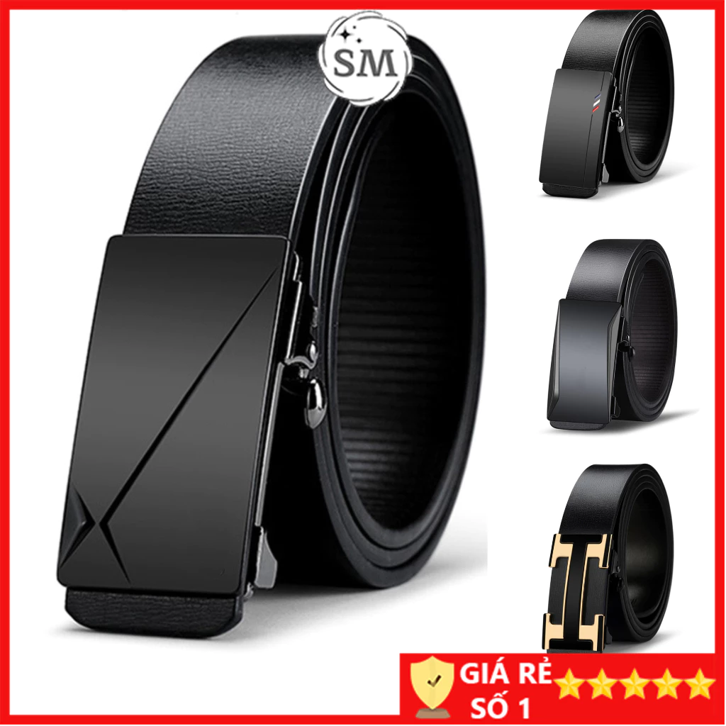 Thắt lưng nam khoá tự động Dây lưng da nam cao cấp Nịt da thời trang ĐHT11
