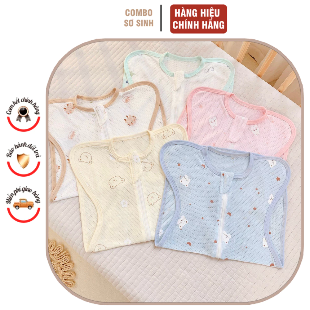 Nhộng chũn vải thở co giãn bốn chiều an toàn thoáng khí cho bé ngủ sâu giấc