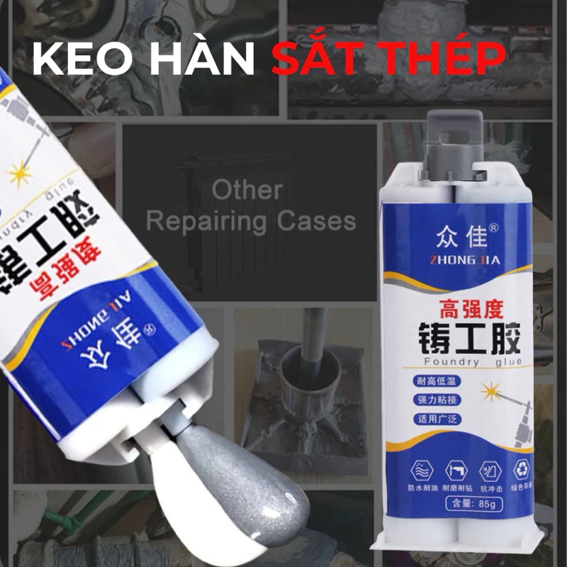 Keo Hàn Dán Sắt Thép Kim Loại Siêu Dính 100ml. Keo Dán Kim Loại, Gỗ, Nhựa Siêu Cứng Gắn Mọi Vết Nứt Vỡ.