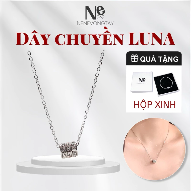 [Tặng Hộp] Dây chuyền titan Luna [thép ko rỉ] - phụ kiện thời trang cho nữ