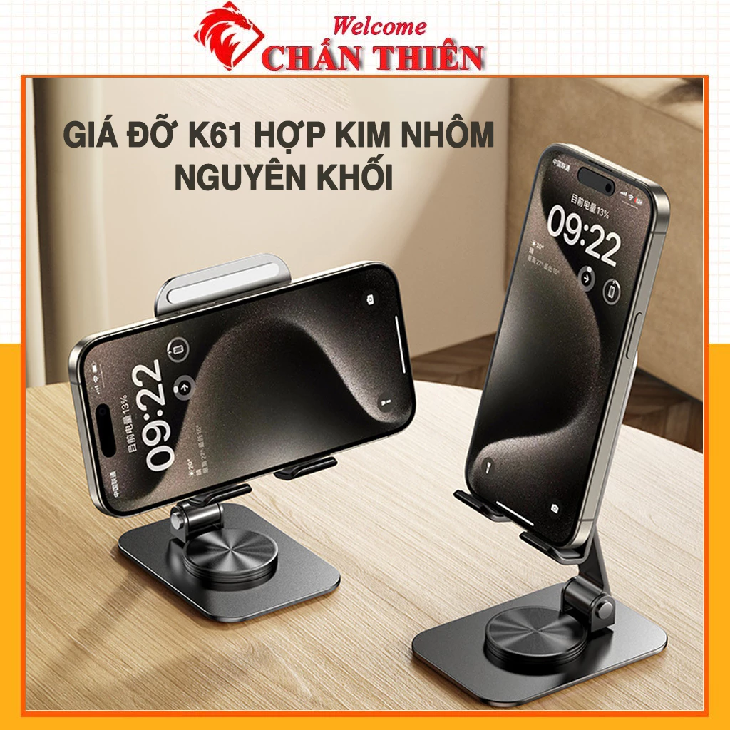 Giá đỡ điện thoại đa năng gấp gọn xoay 360 dành cho điện thoại,máy tính bảng hợp kim NHÔM sang trọng