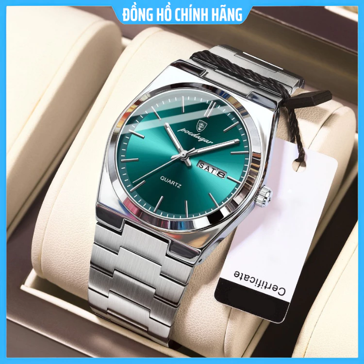 Đồng Hồ Nam POEDAGAR P930 Dây Kim Loại Chống Gỉ, Chống Thấm Nước , Mặt Kính Sapphire Kiểu Dáng Thời Trang
