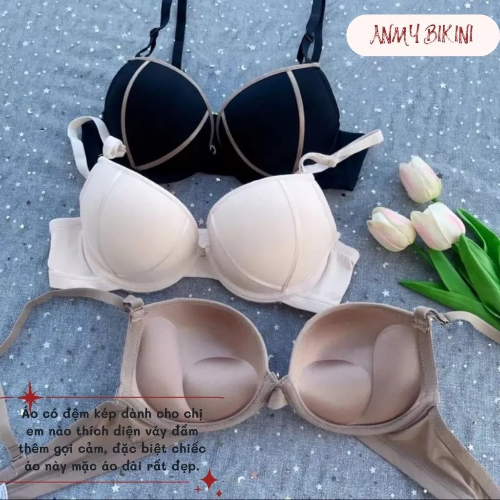 Áo Ngực Bra Nữ COPA Có Gọng Mút Kép Nâng Ngực Tạo Khe Màu Sắc Tối Giản Dễ Mặc Áo Dài - AL Y15 copa