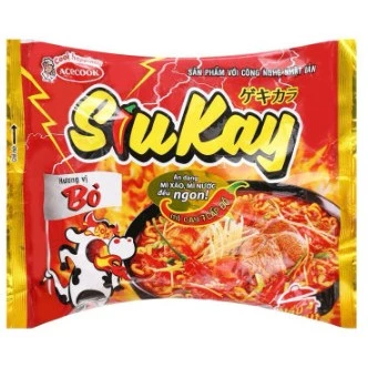 Mì Siukay Acecook Vị Bò 127G.mì siukay 7 cấp độ acecook ngon, siukay hải sản,siukay gà siukay vị bò