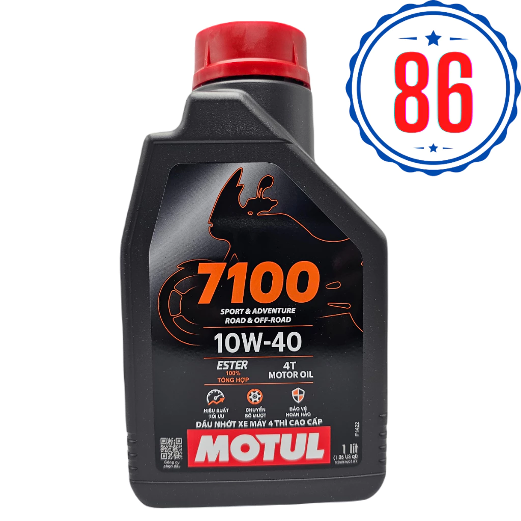 Motul 7100 10W40 nhớt tổng hợp 100% gốc Ester cho xe số,côn tay cấp nhớt API:SP