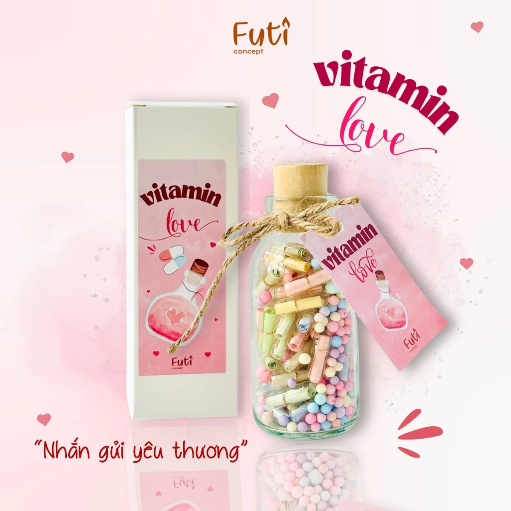 Lọ Quà Tặng Chữa Lành, Lọ Vitamin Love, Gửi Gắm Yêu Thương, Quà Tặng Người Yêu, Bạn Gái