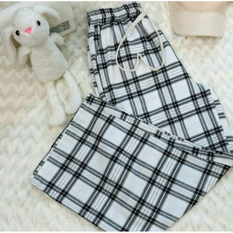 Quần Dài Nữ Ống Đứng Kẻ Caro 5 Màu Lựa Chọn Trẻ Trung Năng Động T50D