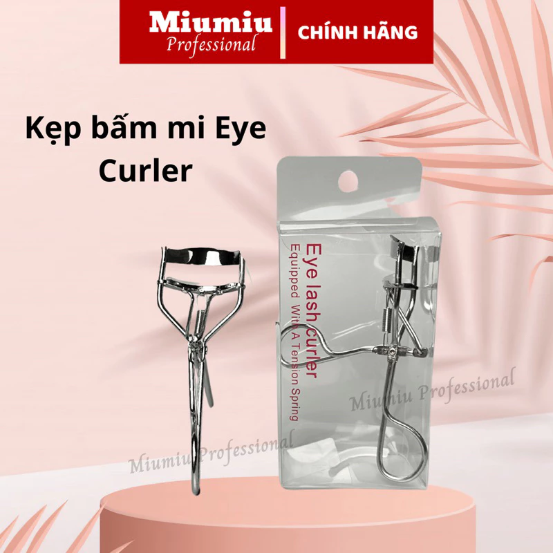Kẹp Bấm Mi Thần Thánh Eyelash Curler Siêu Cong Bằng Inox Bấm Êm Tặng Kèm 1 đệm